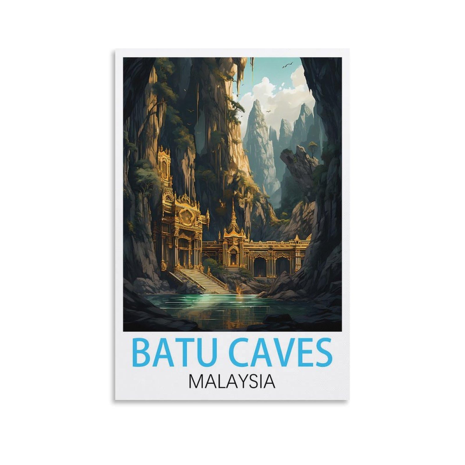 Metal Tin Sign Batu Caves Malaysia Travel Tin Signs Metal Poster Wall Decor Office Cafe Bathroom Badroom 20x30cm
