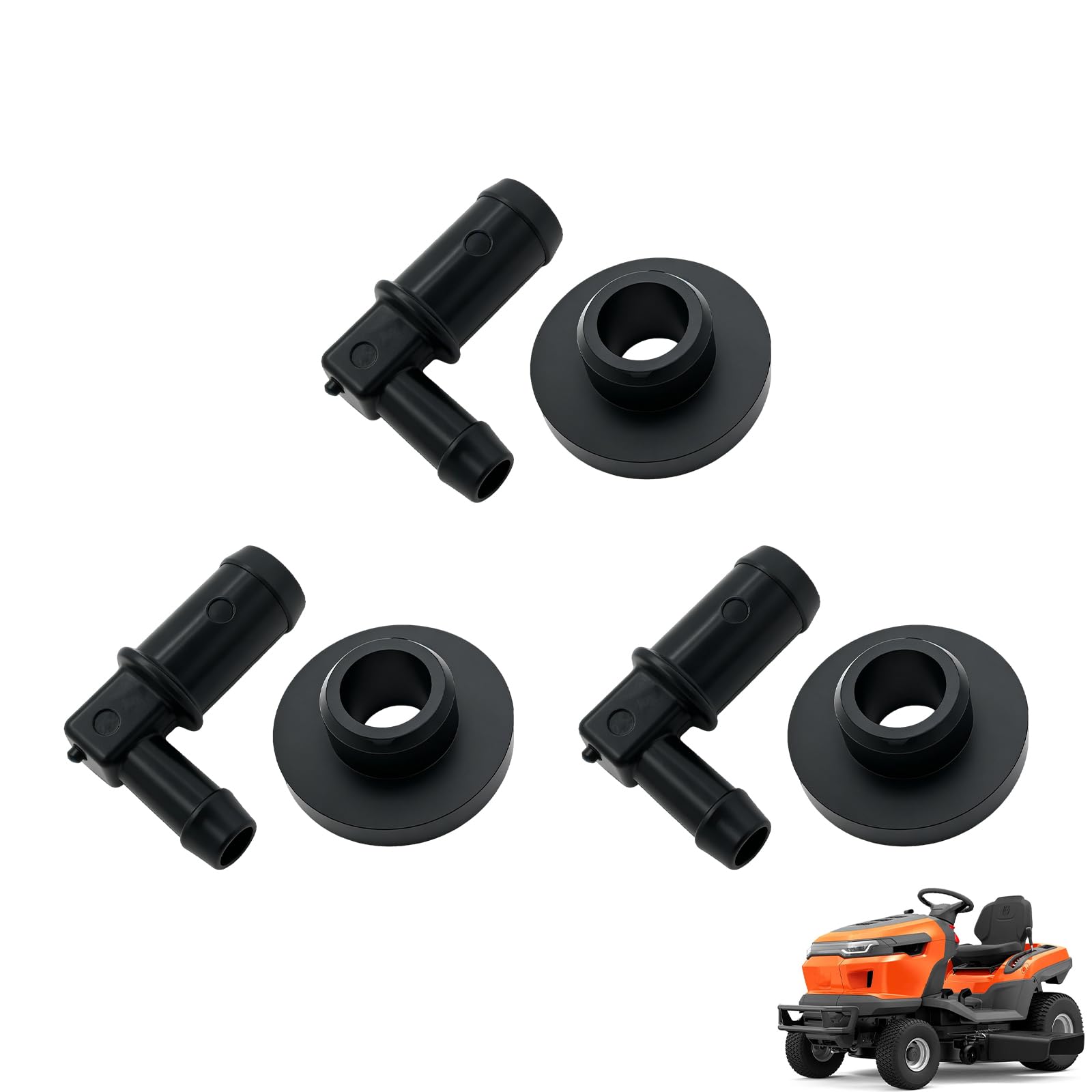 deawater 3 Kit of Products 532139277 Fuel Tank Stem & 532003645 Bushing Kit for Husqvarna, Craftsman, AYP, Poulan, Poulan Pro, Roper and Weed Eater Models