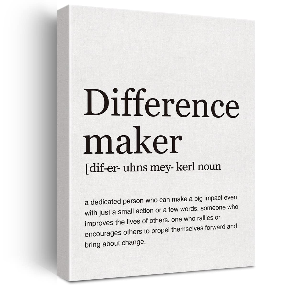 Amazon.com: Difference Maker Definition Print Canvas Wall Art Home Office  Decor Modern Minimalist Painting 12x15 Canvas Teacher Poster Framed Ready  to Hang Best Friend Gift: Posters & Prints