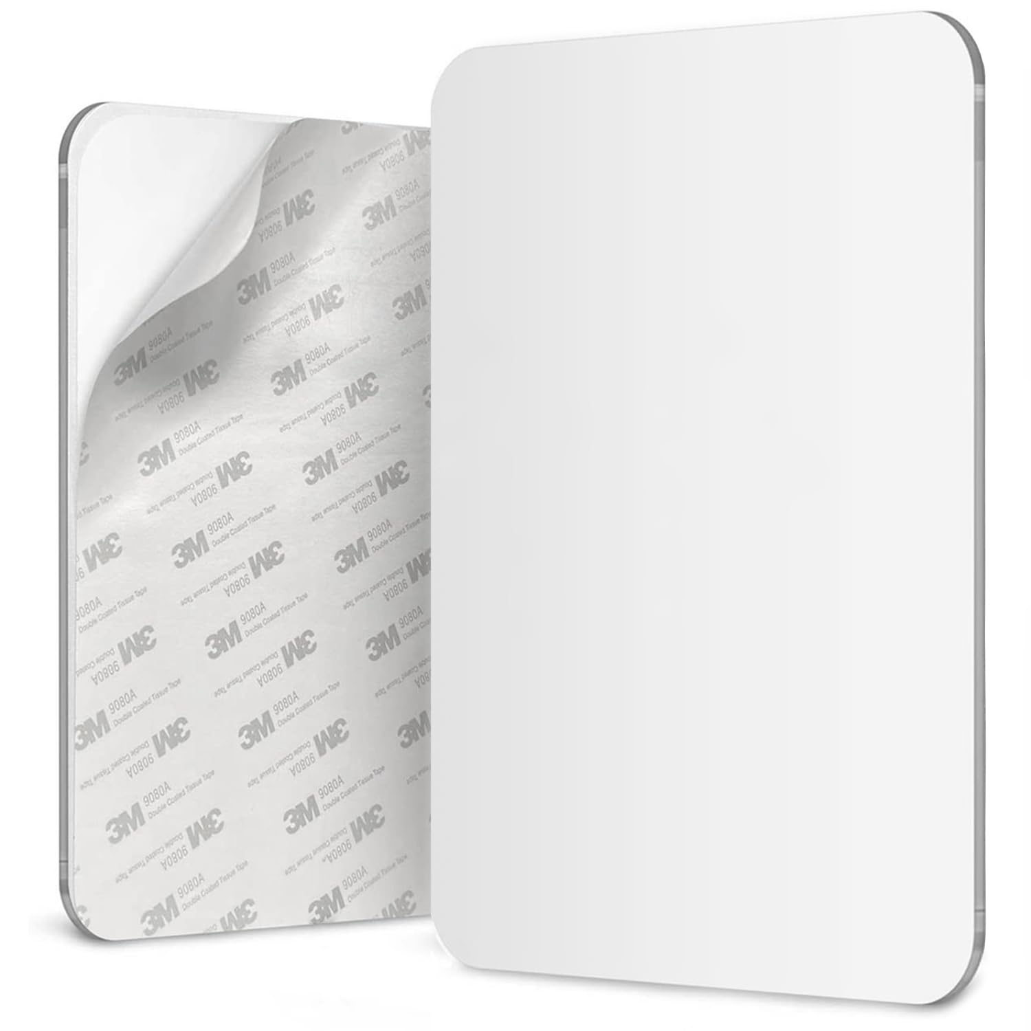 Mavoro 7x9 Shaving Mirror for Shower | 3M Adhesive Shower Mirror | Acrylic - Unbreakable | Less Fogging | Sleek Frameless | Peel and Stick | Glassless Safety (1 Pack)