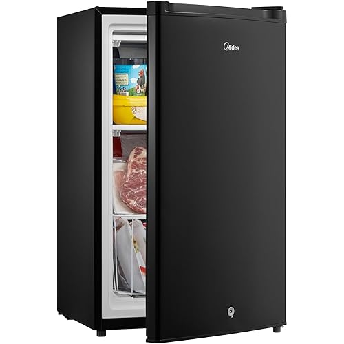 Midea MRU03M2ABB Upright Freezer Large Black, 3.0 Cubic Feet