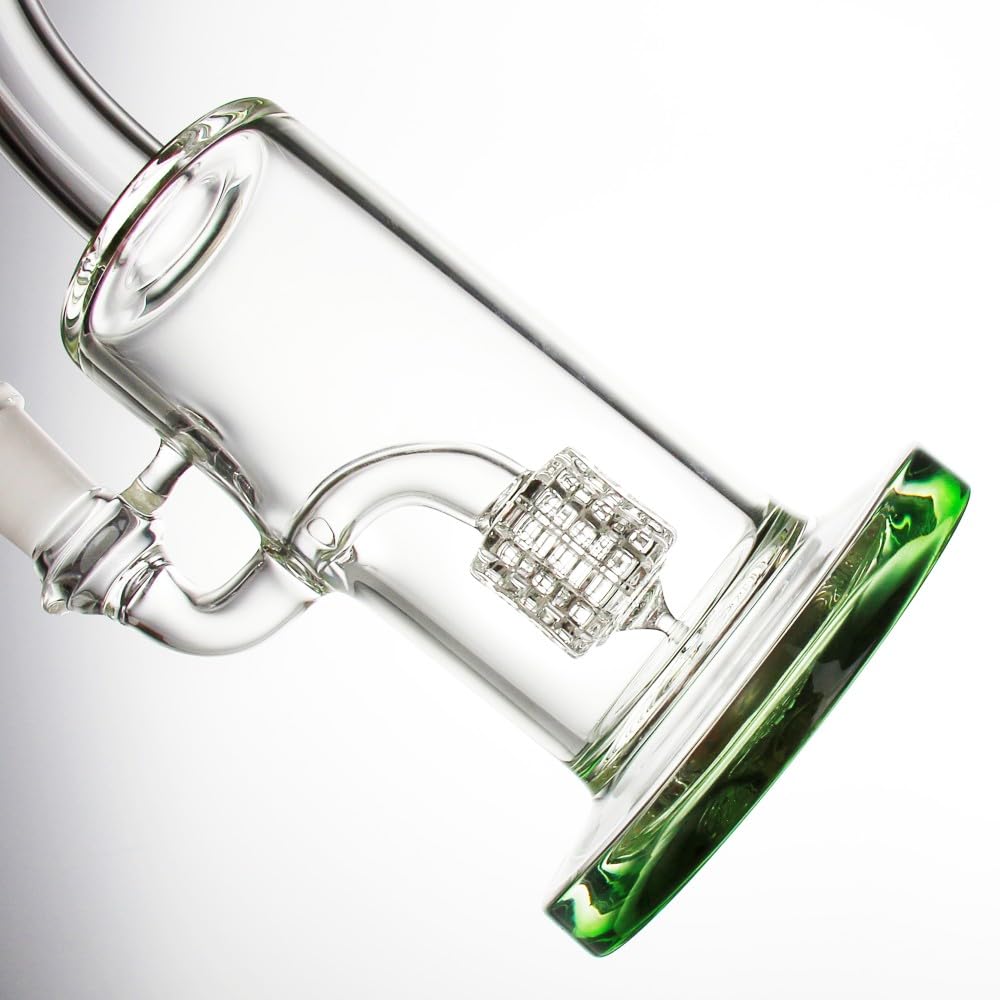 Bong en Verre avec Cage à Oiseaux à l'intérieur, Pipe à Eau en Verre de 21 cm avec Bol de 14,5 mm