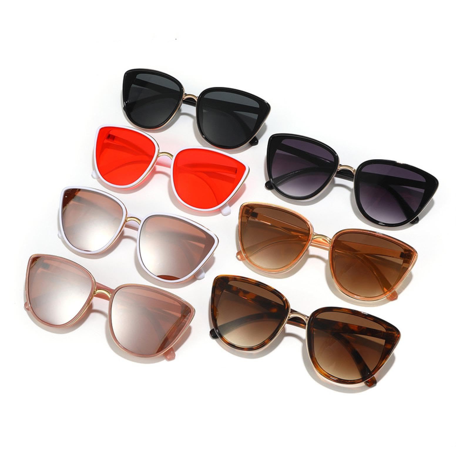 Occhiali da sole vintage Cat Eye da donna, popolari, alla moda, con specchio UV400, di lusso