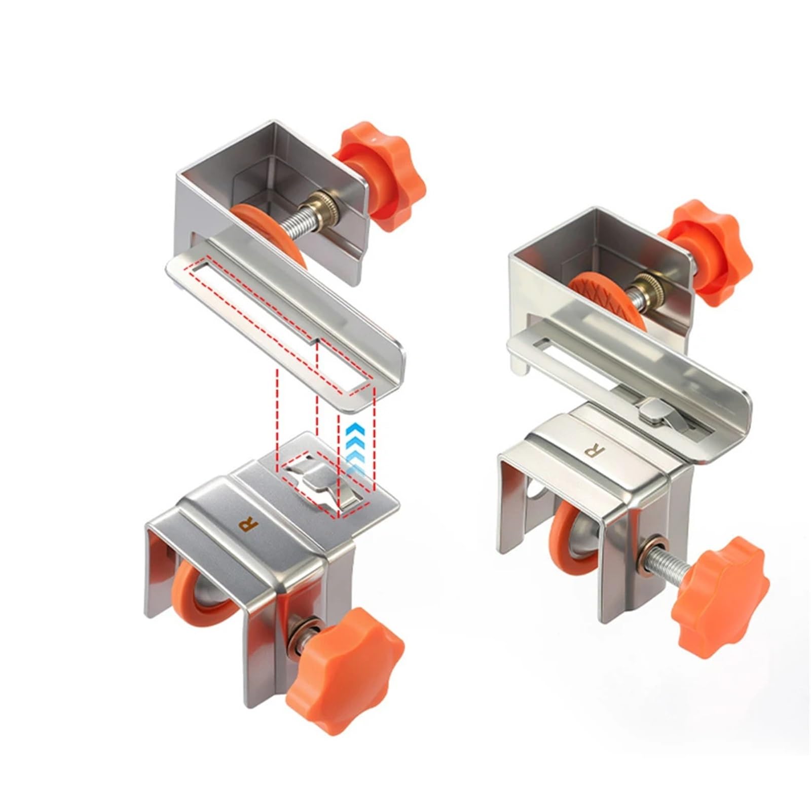 Sargento para Cajones Abrazaderas de cajón Ajustables for carpintería con Capacidad de embutición Profunda y for una construcción Duradera de Acero Inoxidable.