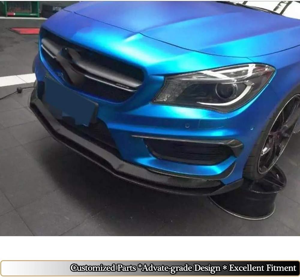 Carbon Fiber Front Lip Fits for Mercedes Benz CLA-Class C117 W117 CLA45 AMG 2013 2014 2015 Customized CNC Moulding Front Bumper Lip Chin Spoiler