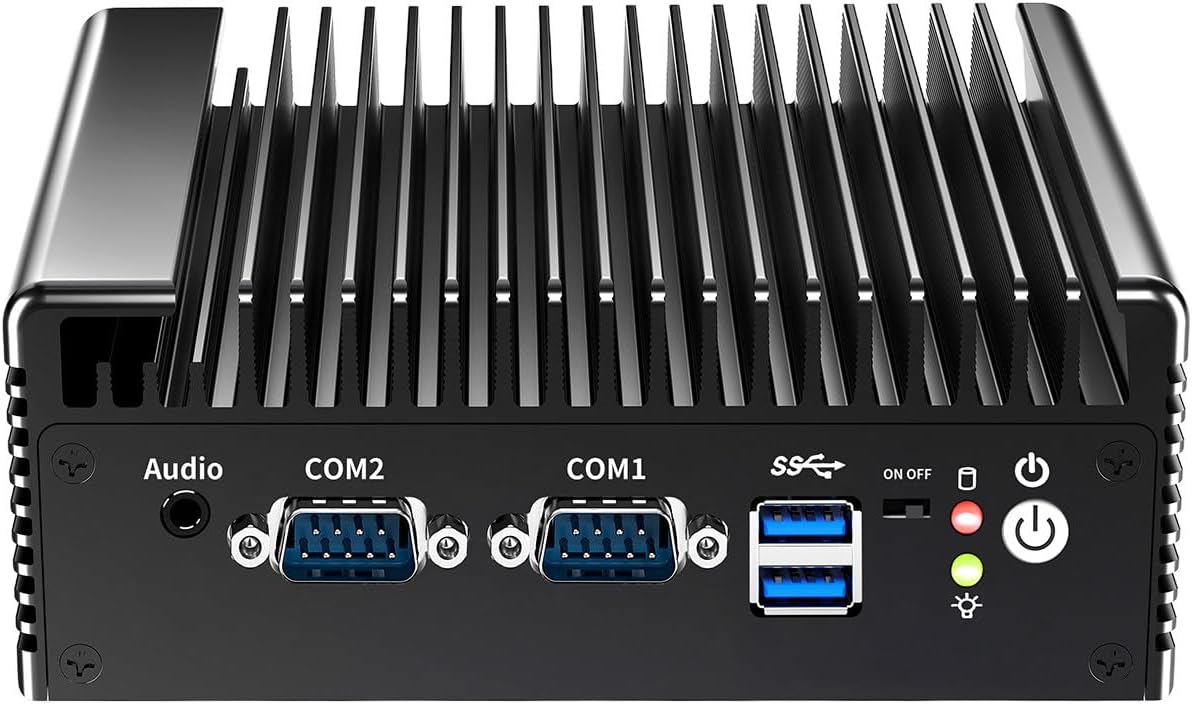 Industrial Mini PC I5 8250U,COM RS232/RS485,2xGigabit LAN,4×USB 3.0,DDR3 1*M.2 NVMe,Micro Router Appliance Support Home Office OPNsense,AES-NI,M.2 WiFi Slot，M.2 4G/5G Slot,NO RAM NO SSD