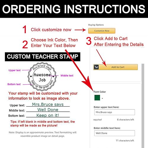 Miniatura 2 de Sellos de goma personalizados Sellos autoentintados Sellos personalizados para libros de biblioteca para profesores de 1-58 "de diámetro