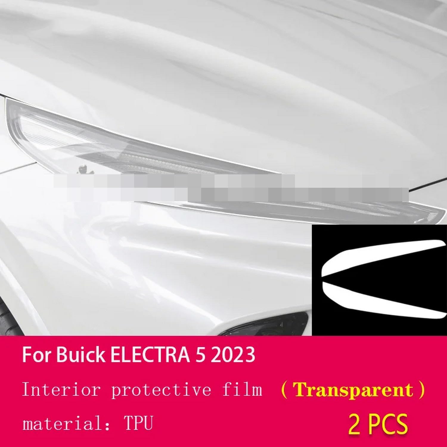 NBHB Car Exterior Headlight Anti-Scratch TPU PPF Protective Film refit Anti-Scratch Repair Film Accessories，for Buick Electra 5 2023