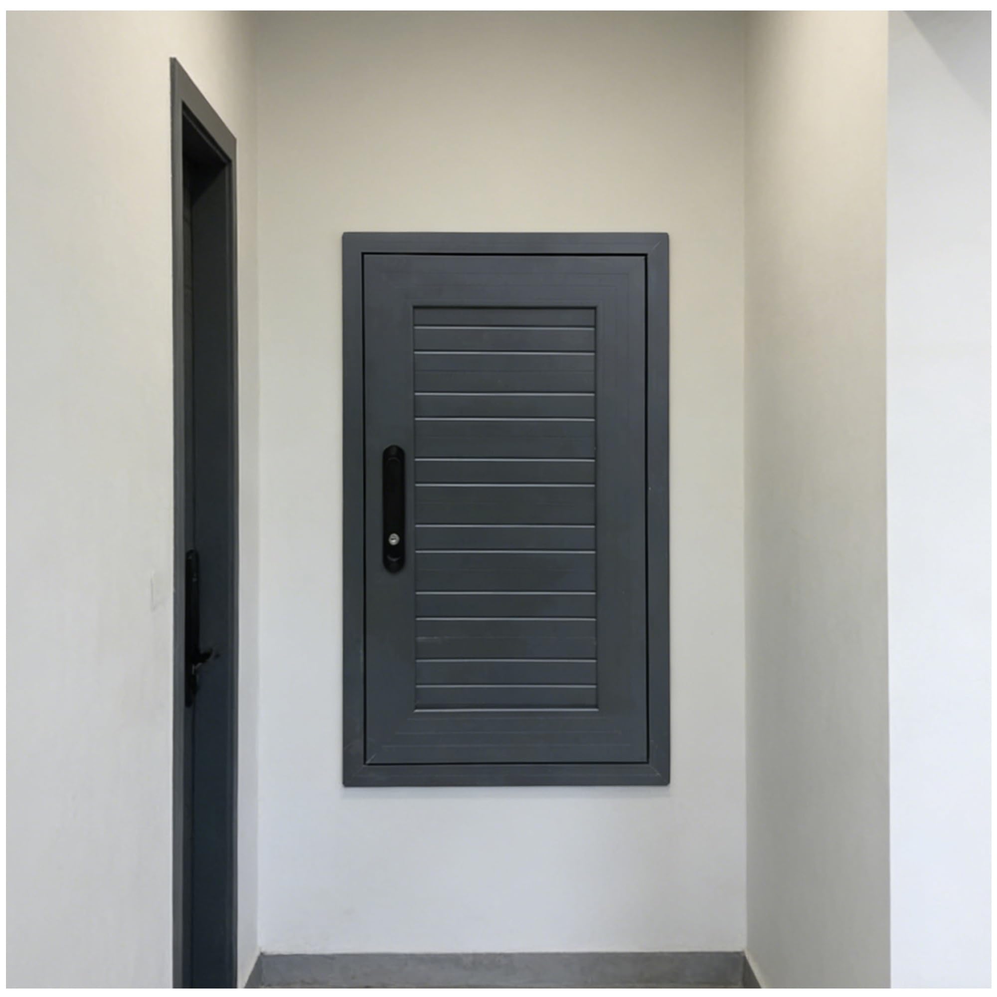 Porte d'inspection insonorisée en aluminium double couche grise
