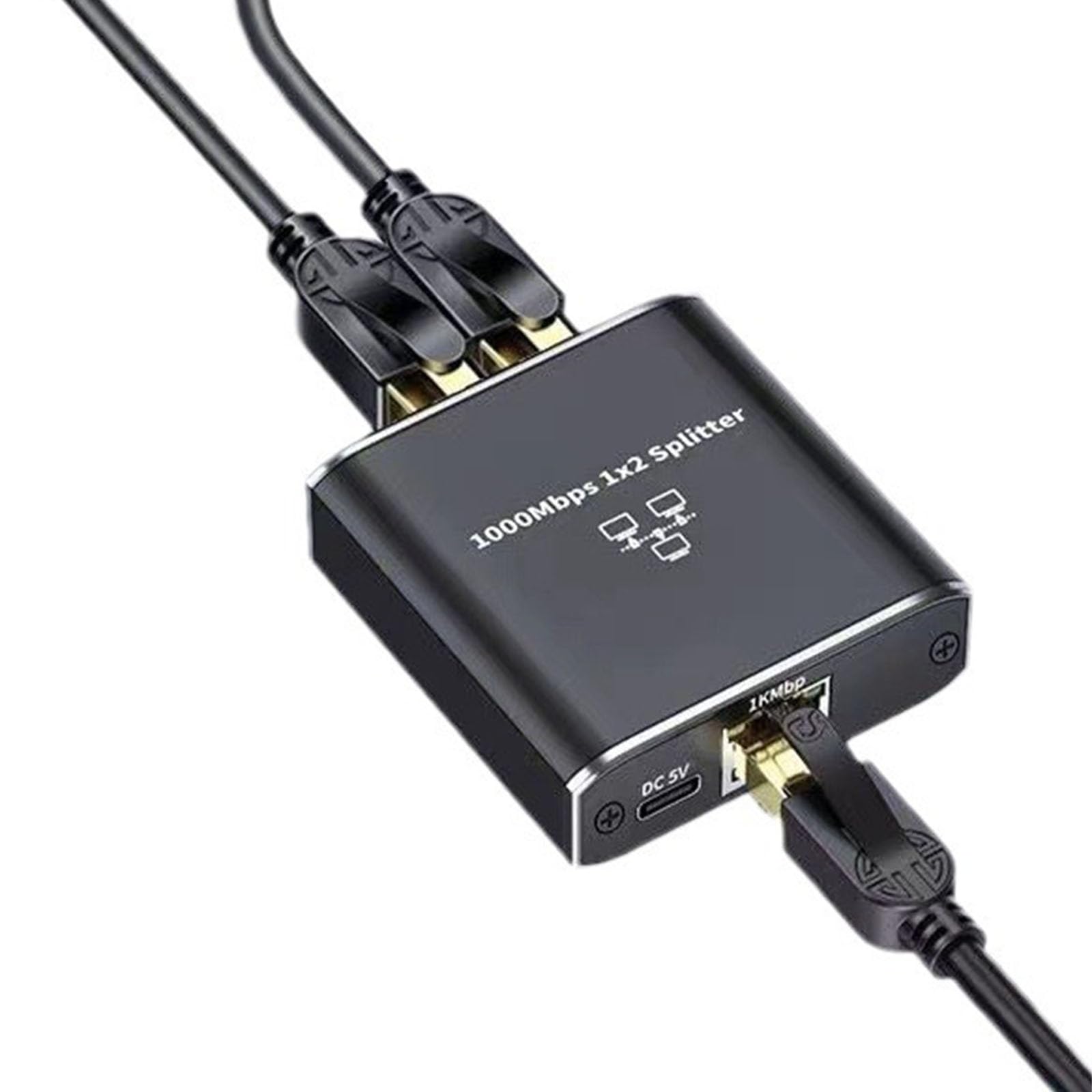 LAN ハブ スイッチングハブ 1 入力 2 出力 RJ45 高速 1000Mbps Cat5-8 対応 有線 LAN 中継器
