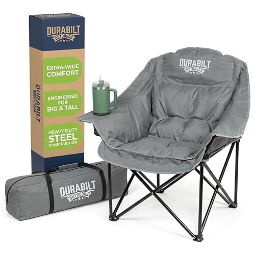 Oversized XL Heavy Duty Chair – Wide Folding Camp Chair