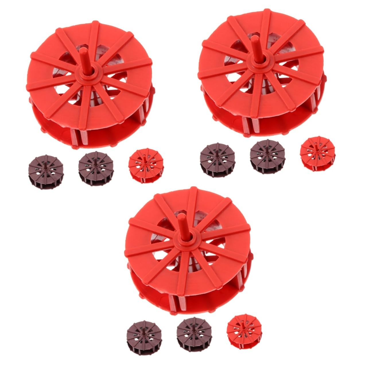 Cabilock 12piezas Adorno Acuático De Pecera Miniatura De Ruedas De Agua Decorativas para Acuario Rural Colores Sólidos Estabilidad y Resistencia Diseño Compacto