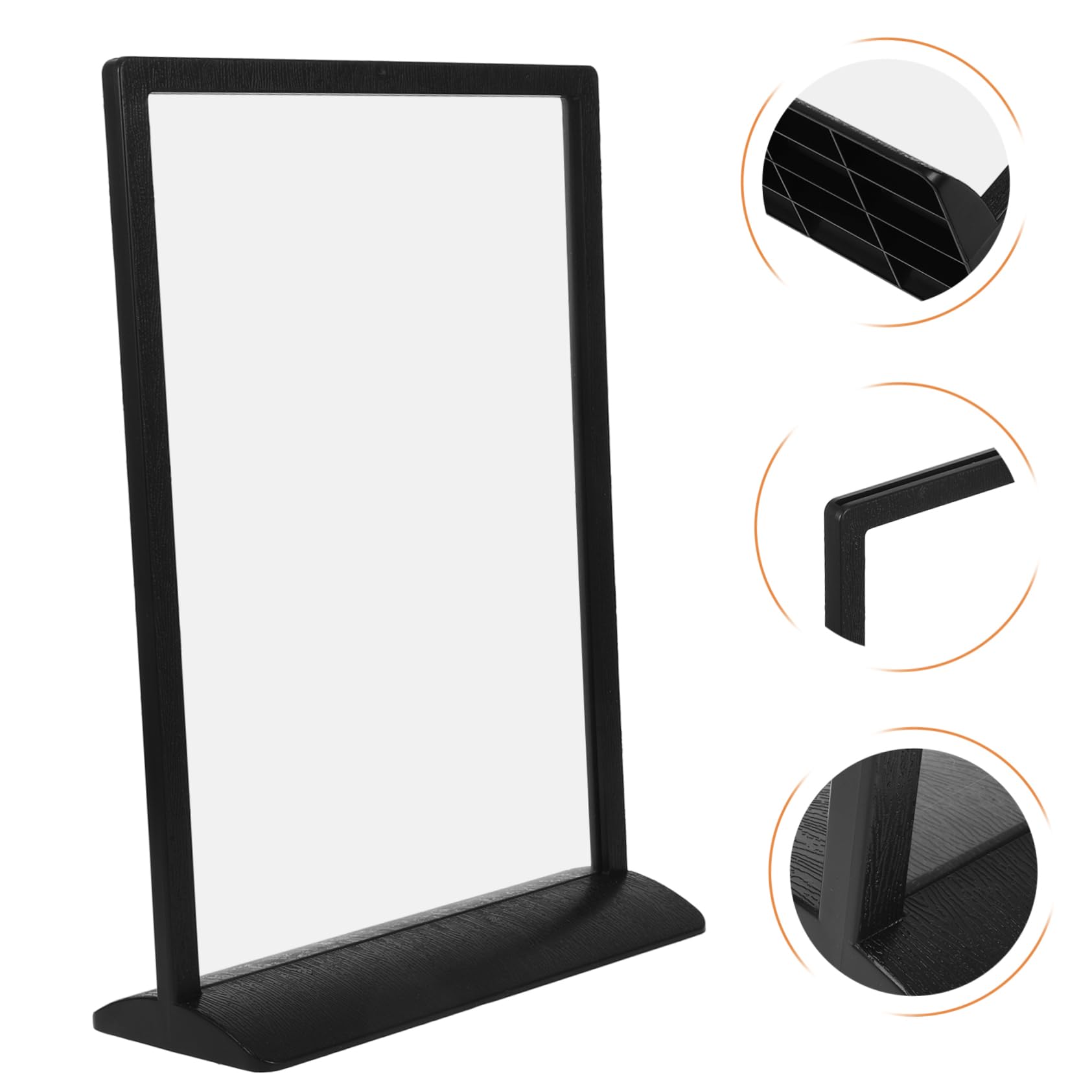 CHILDWEET Store Sign Acrylic Sign Holder Acrylic Stands for Display Picture Holders for Tables Poster Stand Menu Display Rack Table Number Holders for Weddings Picture Frame Plastic Black
