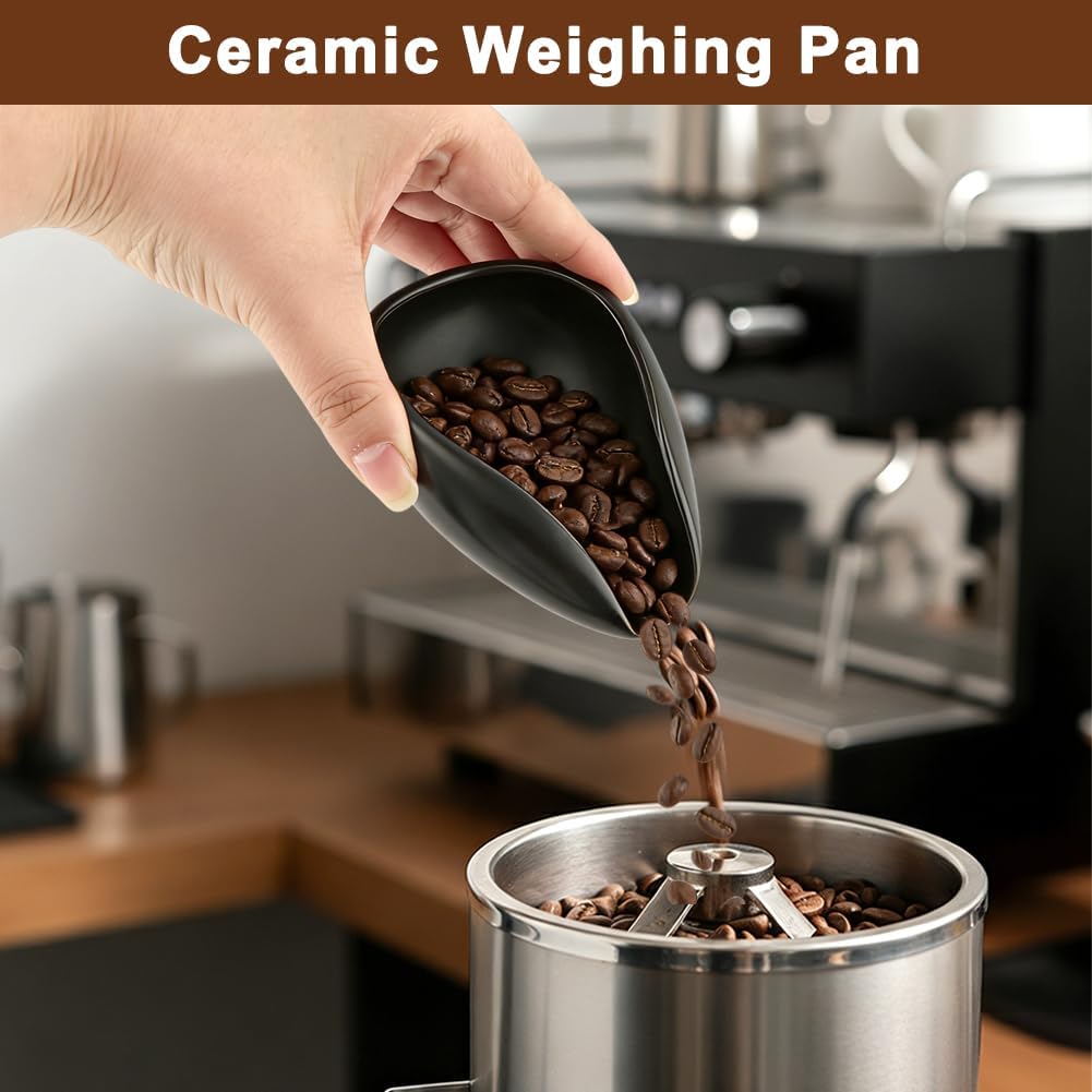 2 Pcs Coffee Bean Dosing Cup (25g) with Spray Bottle Set, Ceramic Espresso Tools for Precise Measuring & Static Control, Perfect for Home & Cafe Use