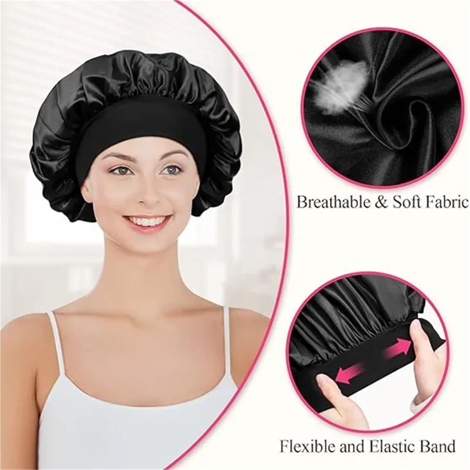 Cofano In Seta Cuffia in seta for dormire Cappello in raso for notte in for Cuffie for in for capelli in for(Purple)