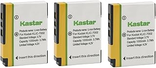 Kastar K7002 Battery 3-Pack Replacement for Kodak KLIC-7002 K7002 Battery, Kodak EasyShare V530, EasyShare V603, EasyShare V530 Zoom, EasyShare V603 Zoom Camera