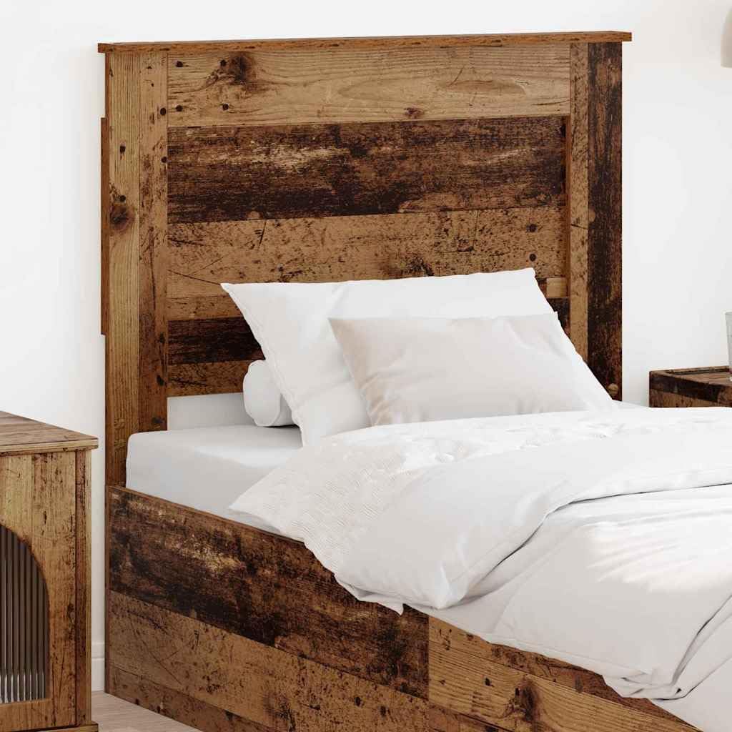 Headboard Old Wood 83 x 7 x 100 cm Engineered Wood Modern Panel Wall Head Board for Beds King Size or Small Double Easy Assembly Bedroom Furniture