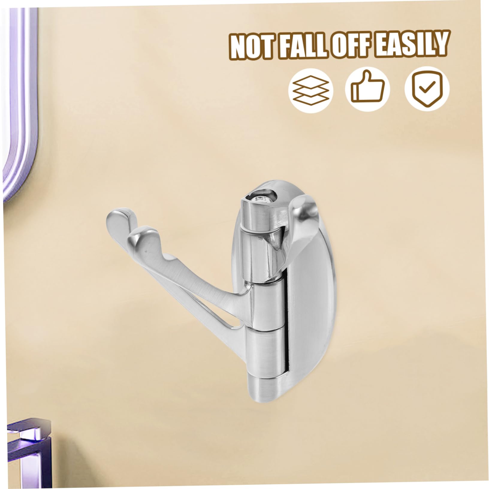 SHINEOFI 4 Piezas Gancho De Metal Giratorio Ganchos De Baño Gancho Giratorio Para Montaje En Pared Baño Bath Ganchos Metalicos Para Colgar Colgador De Toallas Aleación De Zinc