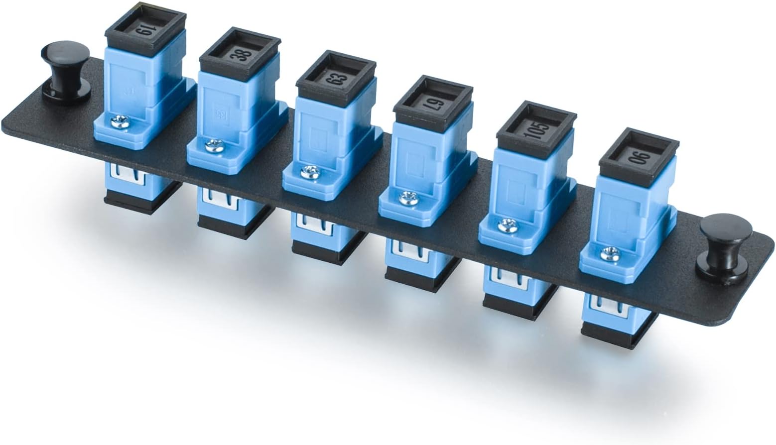 10Gtek Fiber Optic Patch Panel with 6 SC UPC Simplex Connectors Fiber Optic Adapter, SMF, LGX Compatible