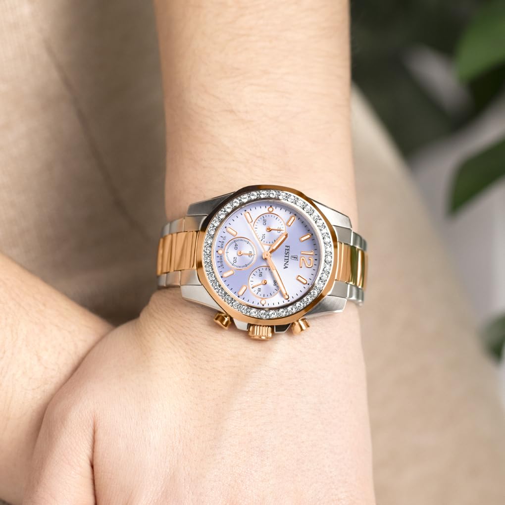 FESTINA Watch For Women F20639/8 Boyfriend Rainbow Rose 316l stainless