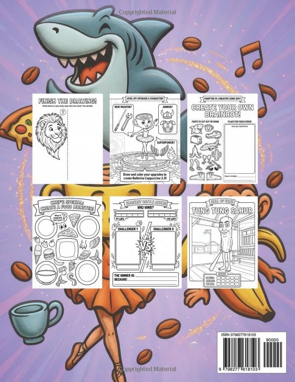 Italian Brainrot Activity Book - Fan Activity & Coloring Book: Coloring Pages, Meme Makers and Creative DIY Challenges for Kids & Teens image 3