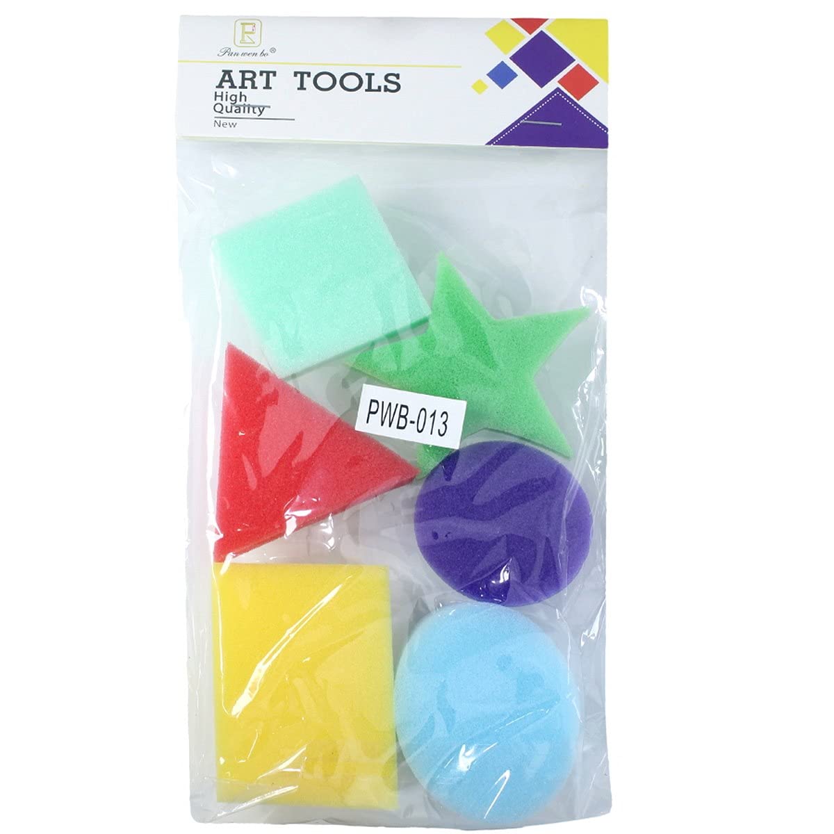 Generic 53ARTS Sponge Brush Set 6pcs Shapes - Multicolour - Special Shapes - 1 count - Sponge Set - Sponge Brush 1