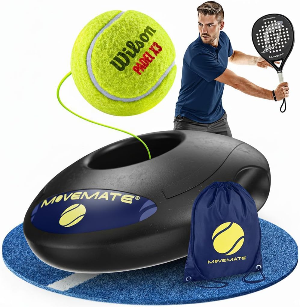 MOVEMATE Wilson® Tennis Padel Training Device with Ball | Innovative Leisure Equipment for Outdoor Play and Training in the Garden