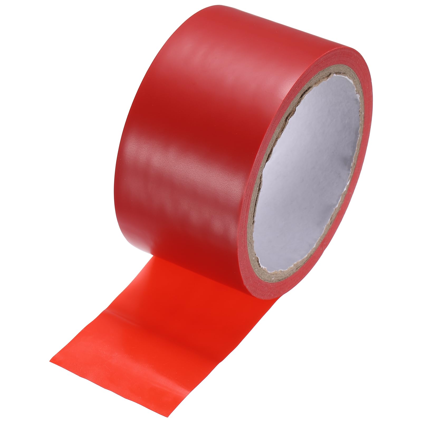 sourcing map Vinyl Floor Tape 50mm x 16.5m Non-Abrasive Floor Marking Tape Outdoor Playing Field Marking Equipment for Warehouse Gyms Athletics Restaurants, Red