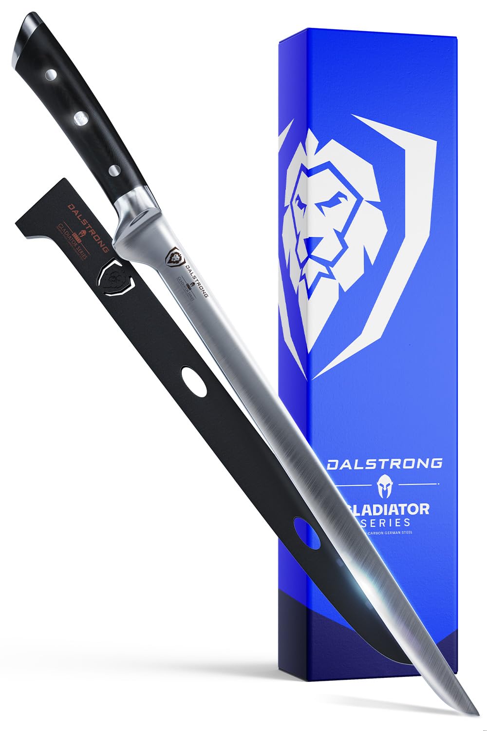 Dalstrong Spanish Style Meat & Ham Slicer - 12 inch - Gladiator Series Elite - German High Carbon Steel - w/Sheath - NSF Certified