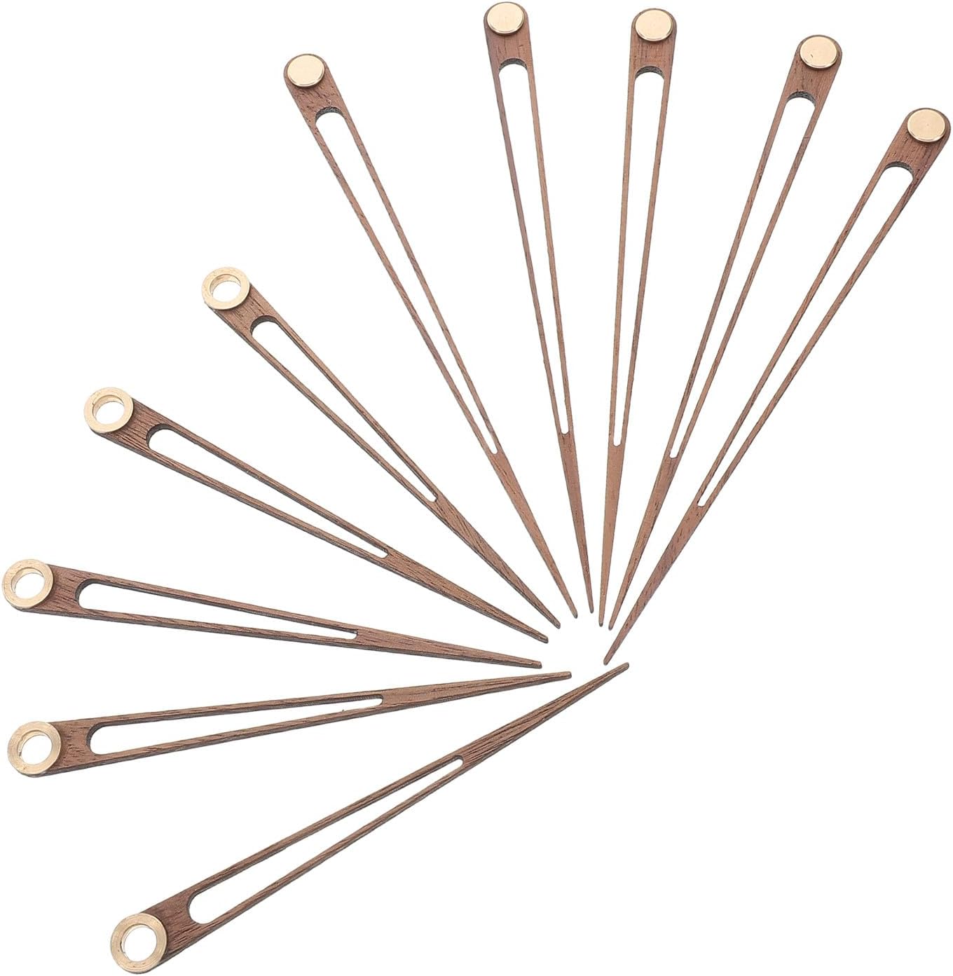 MAGICLULU 5 Sets Wooden Clock Hands Replacement Kit for 12-inch Wall Clocks with Copper Bushings for Home Decor