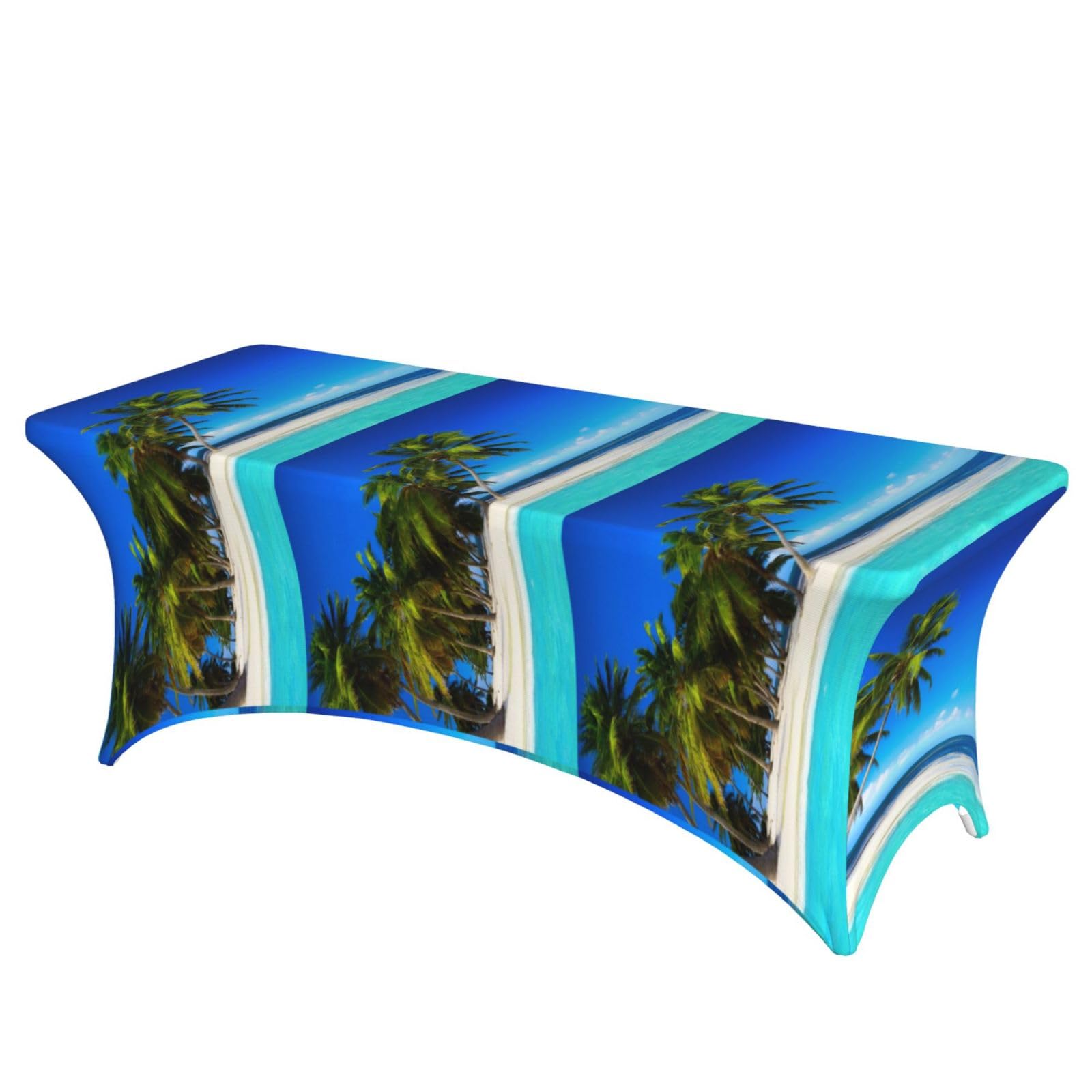 ERCgad Palm Trees And Clear Sea Print Rectangular Tablecloth Dining Banquet Party Events Home Celebration Table Cover