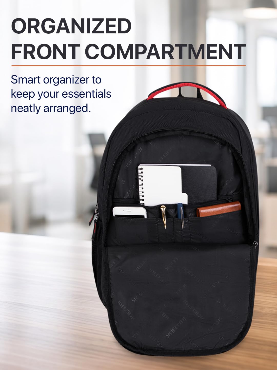KILLER Louis 38L Laptop Backpack | Spacious Travel & Work Bag with Padded Laptop Compartment, Organizer - Black 1
