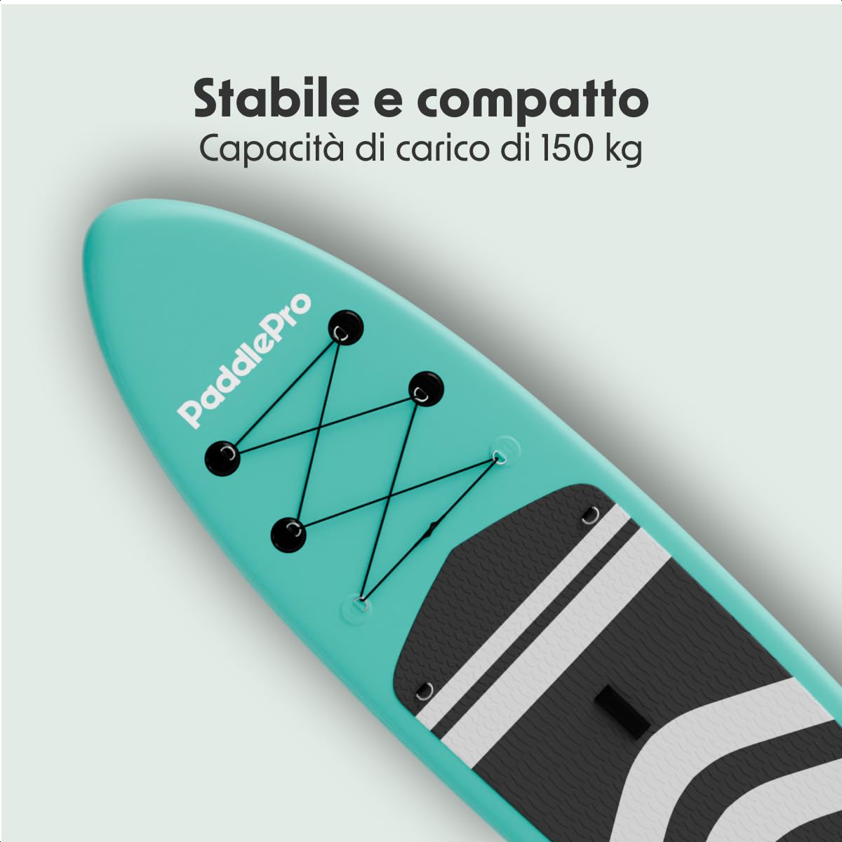 LifeGoods SUP Gonfiabile Adulti con Sedile - Stand Up Paddle - SUP Mare - Tavola Paddle Board Completa - Pagaia Regolabile - Pompa Inclusa - Max. 150KG - 320x81x15cm