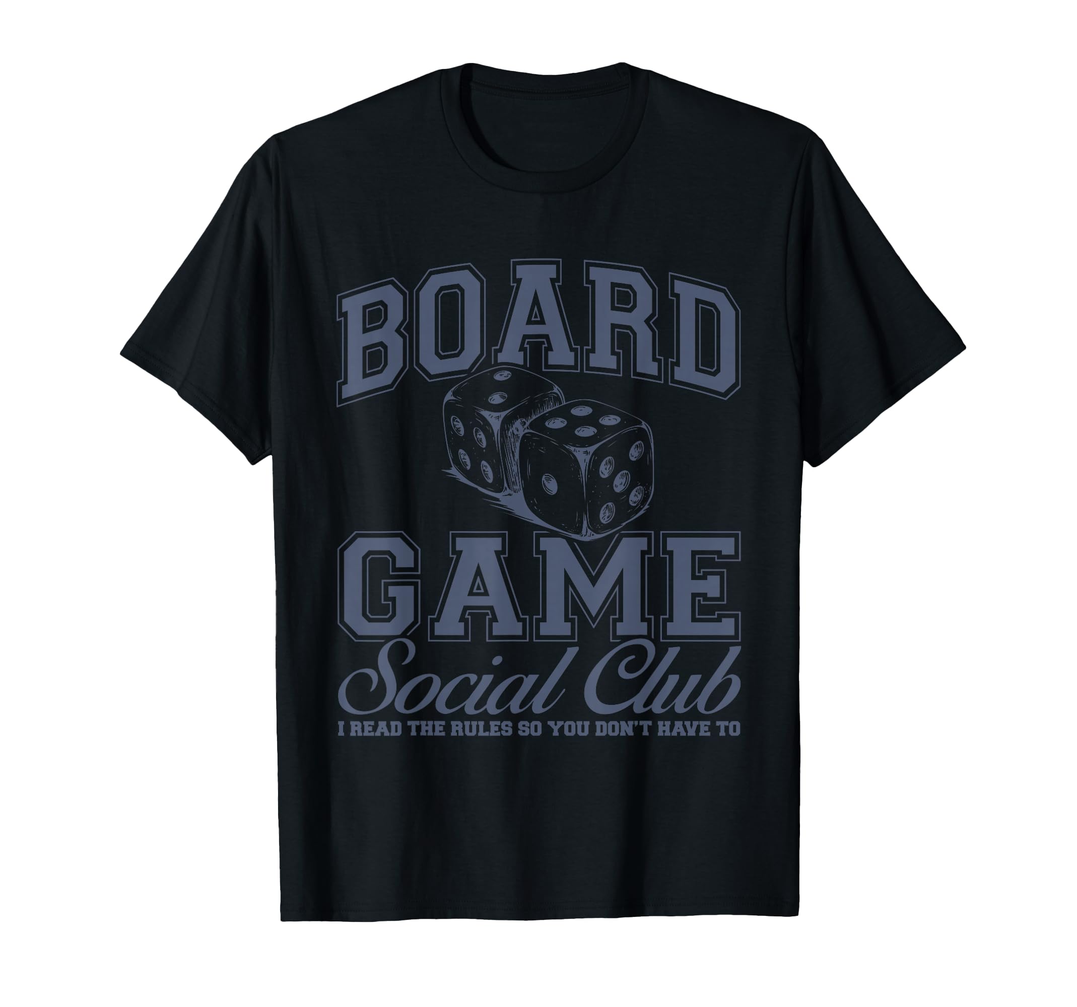Game Night Funny Board Game Social Club Board Gamers Dice T-Shirt