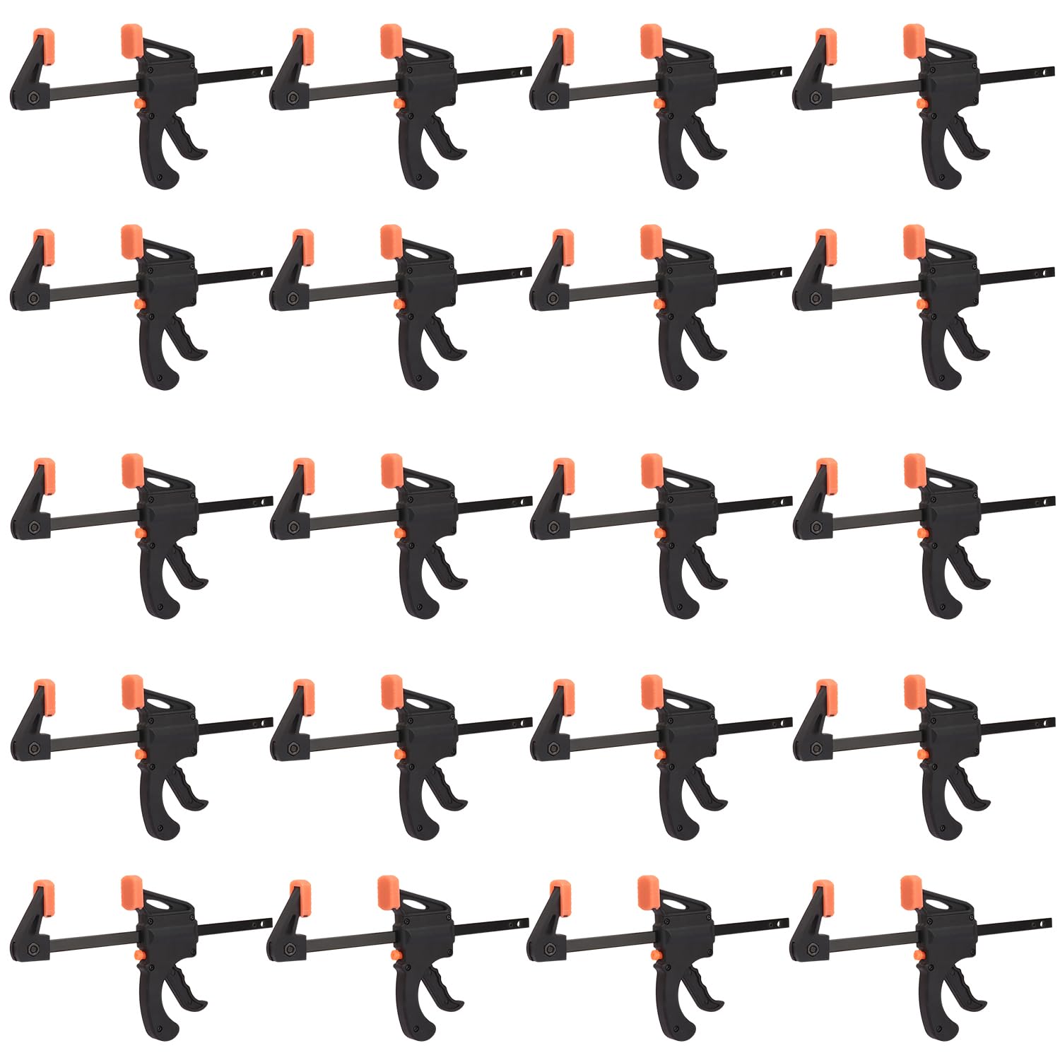 Paquete de 20 Abrazaderas Metalicas de Barra F de 4 pulgadas, Abrazaderas de Resistencia Media de 70 libras con una sola mano, Abrazaderas para Carpintería, Manualidades, por GENHAKON