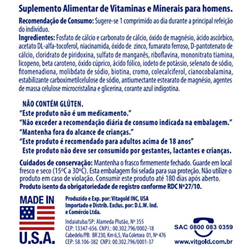 Multivitamínico Century Multi Homem 90 comprimidos + 10 - *(VALIDADE 02/2022)