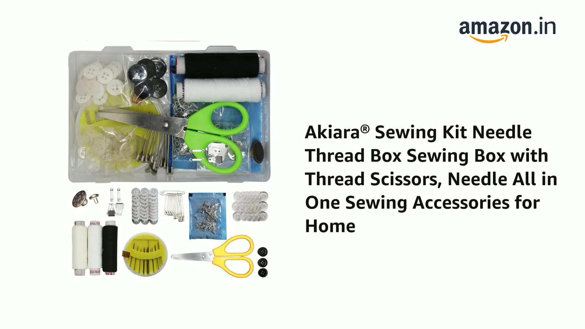 Akiara® Sewing Kit Needle Thread Box Sewing Box with Thread