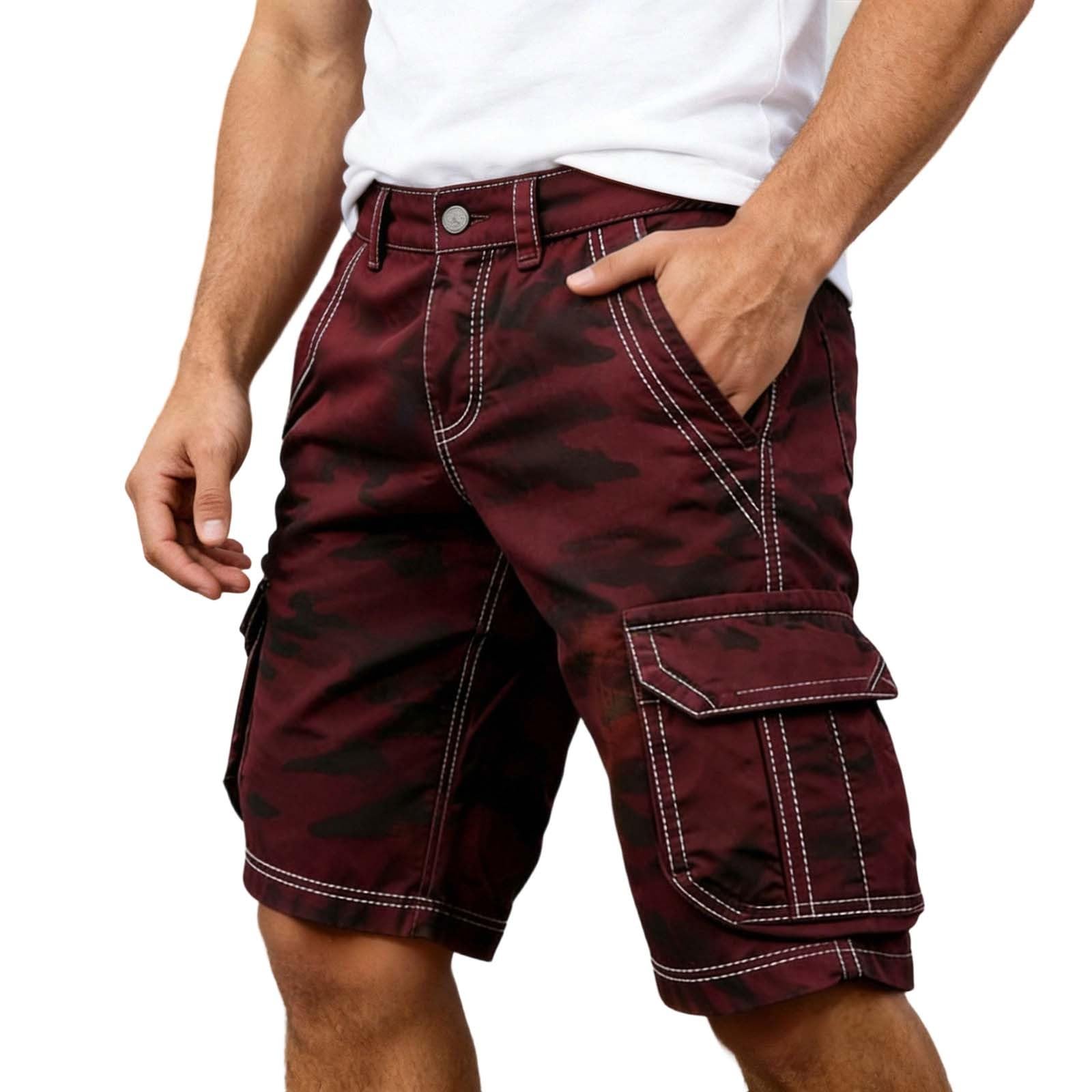 Short cargo homme imprimé avec poches légères saisonnières pour l'été décontracté - 5