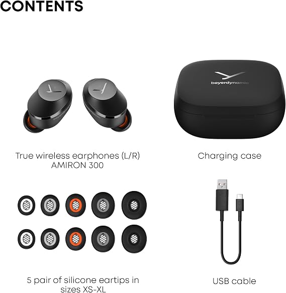 beyerdynamic Amiron 300 True Wireless Noise Cancelling Earbuds - Built-in Microphones, Bluetooth 5.3 Cream