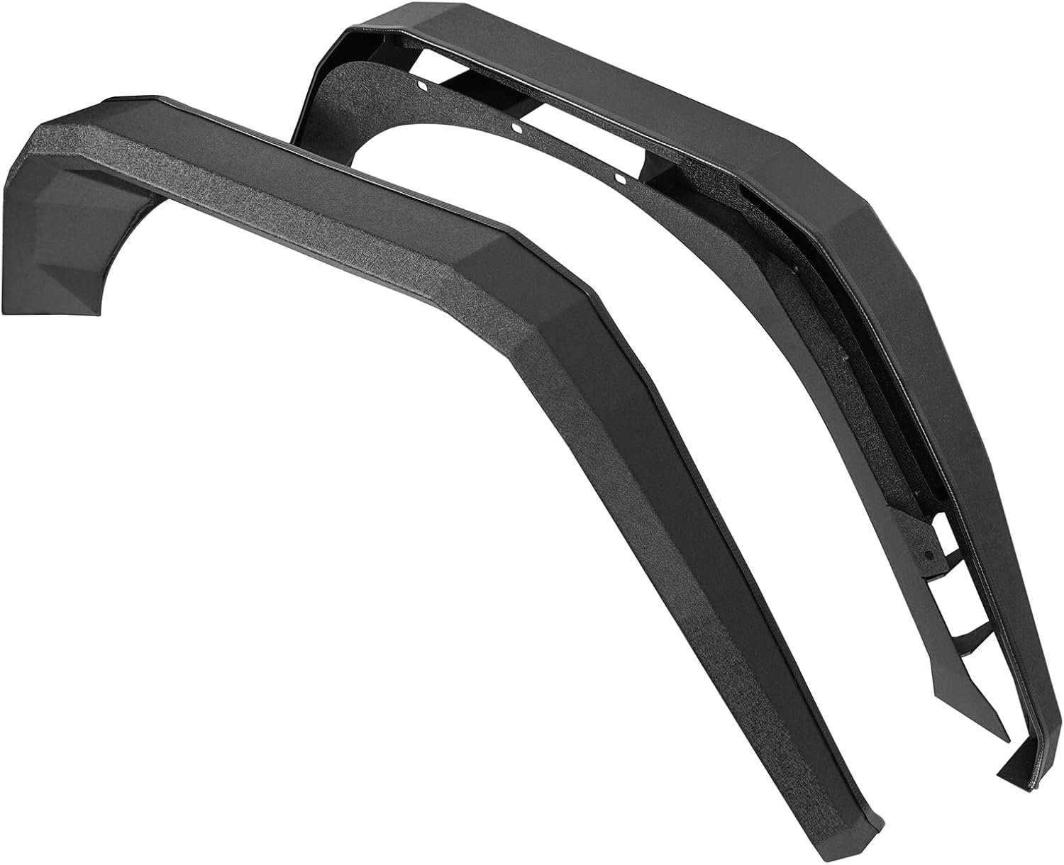 Hooke Road JK 8.7" Wide Flat Fender Flares Kit for 2007-2018 Jeep Wrangler JK & Unlimited 2/4 Doors, 4PCS Off-road Fenders w/Lights