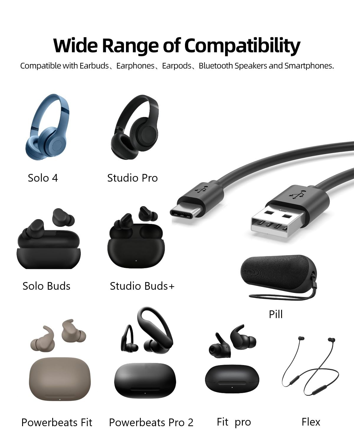 まだコードが付いてるアナタへ！！beats ワイヤレスイヤホン Amazon.co.jp: 5フィート USB C 充電コード Beats-Studio Buds磁気