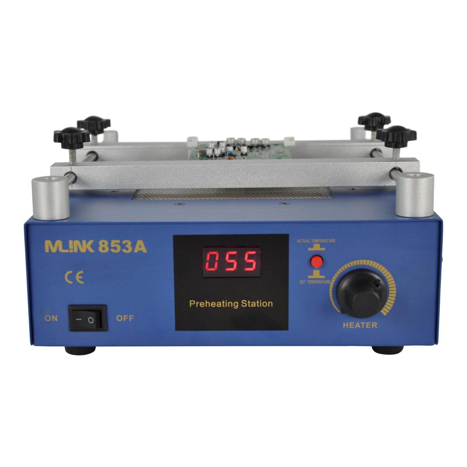 Mlink 853A Estación de Precalentamiento con Visualización Digital y Soporte Extensible Calefactor Cuarzo IR 100-400ºC 600W