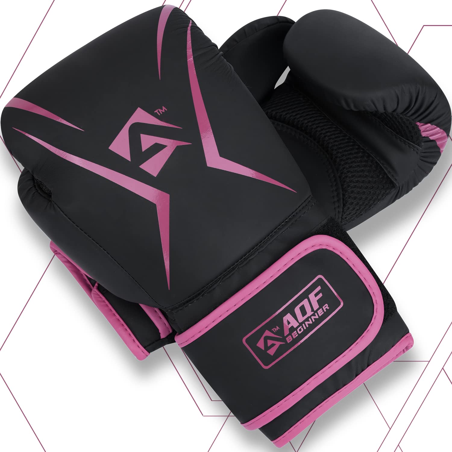AQF Guantoni da Boxe, Guanti per MMA, Muay Thai e Martial Arts - Pelle, Strato Extra Imbottitura Uomo Donna 4-16 Oz