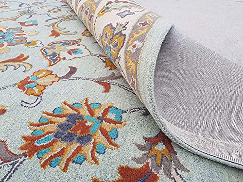 Image of Mordern Design Handmade Tufted Carpet Pure Woollen Export Quality Carpet for Living Room, Bedroom Hall [ Size 12 x 12 Round, Color Multi T1 ]