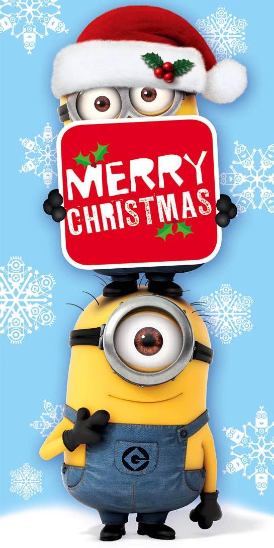 Despicable Me Stuart Personalised Christmas Card | Funky Pigeon