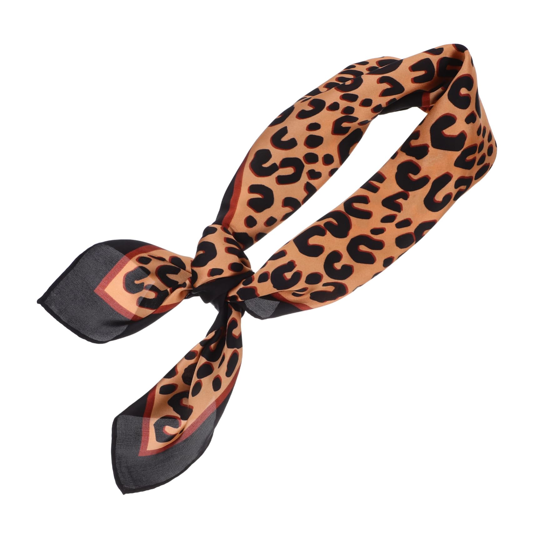 Healvian Bufanda Fina y Día Madre Color Aleatorio Pañuelo Cuadrado Estampado de Leopardo de Tela Imitada de Seda para Mujer Adecuado para Diferentes Ocasiones