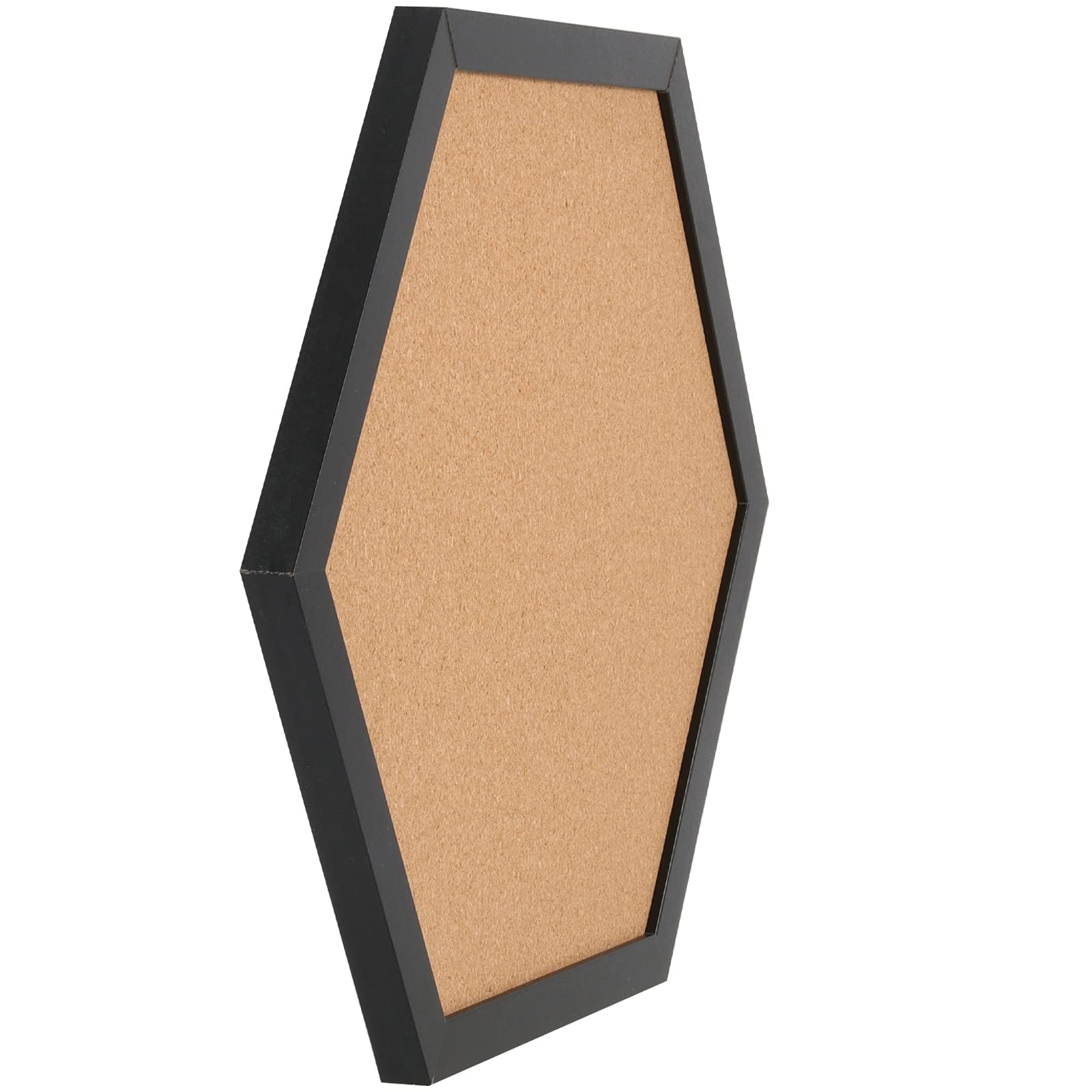 HAKZEON 6 Pack Hexagon Cork Board, Black Framed Hexagon Bulletin Board, Thick Modern Decorative Cork Board with 48 Push Pins for Home, Office, School - Image 3