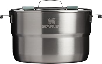 Stanley Wildfare Core 26-Piece Complete Camp Kitchen Cook Set | 4 qt Pot with Lid, 8in Fry Pan | 4 Table Settings, Plates, Bowls, Utensils | Camping Essentials for Your Camp Kitchen | BPA-Free