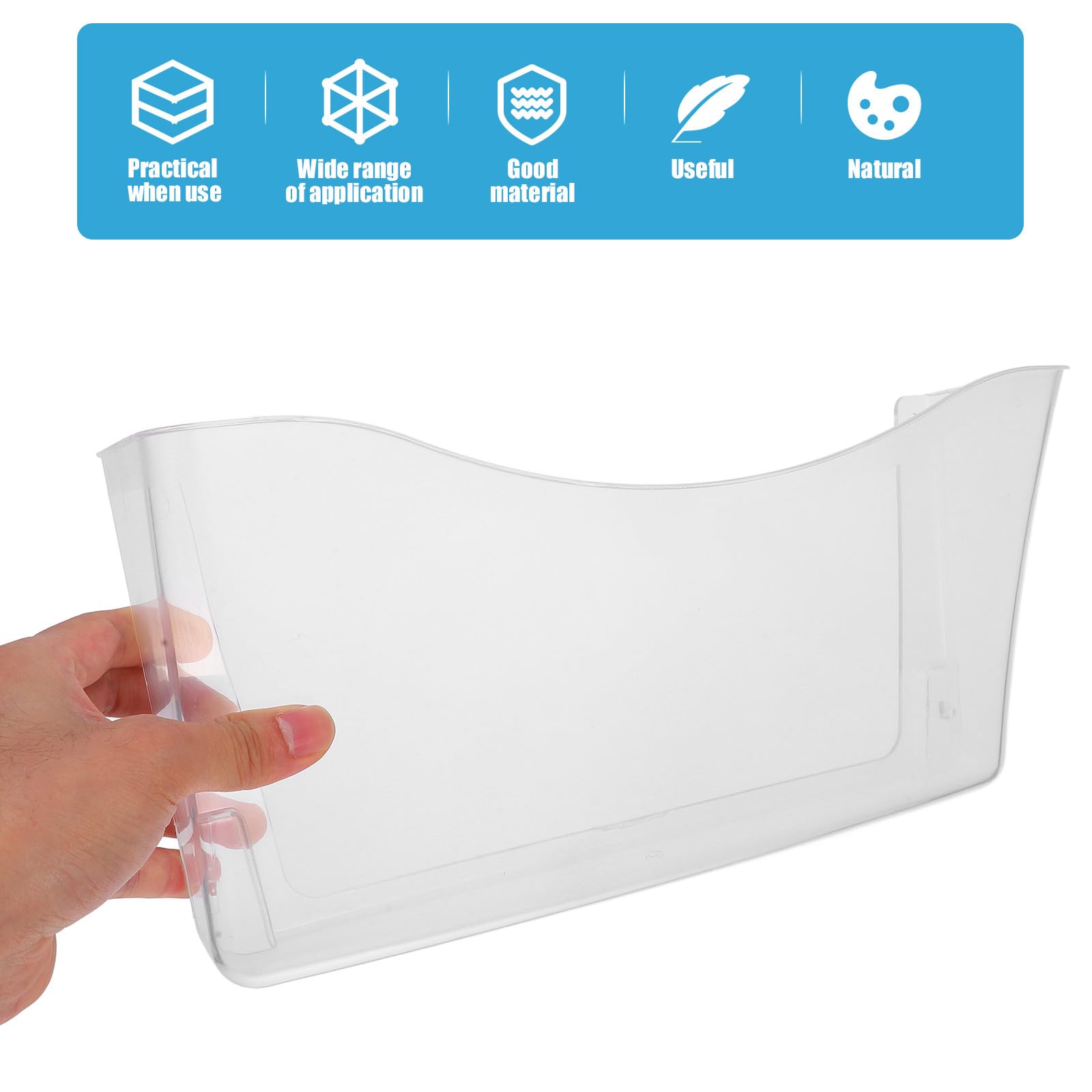 Organizador de Correo de Pared Transparente de Abs, Carpeta de Archivos Colgante Versátil para Oficina, Estante de Almacenamiento para Documentos y Papeles