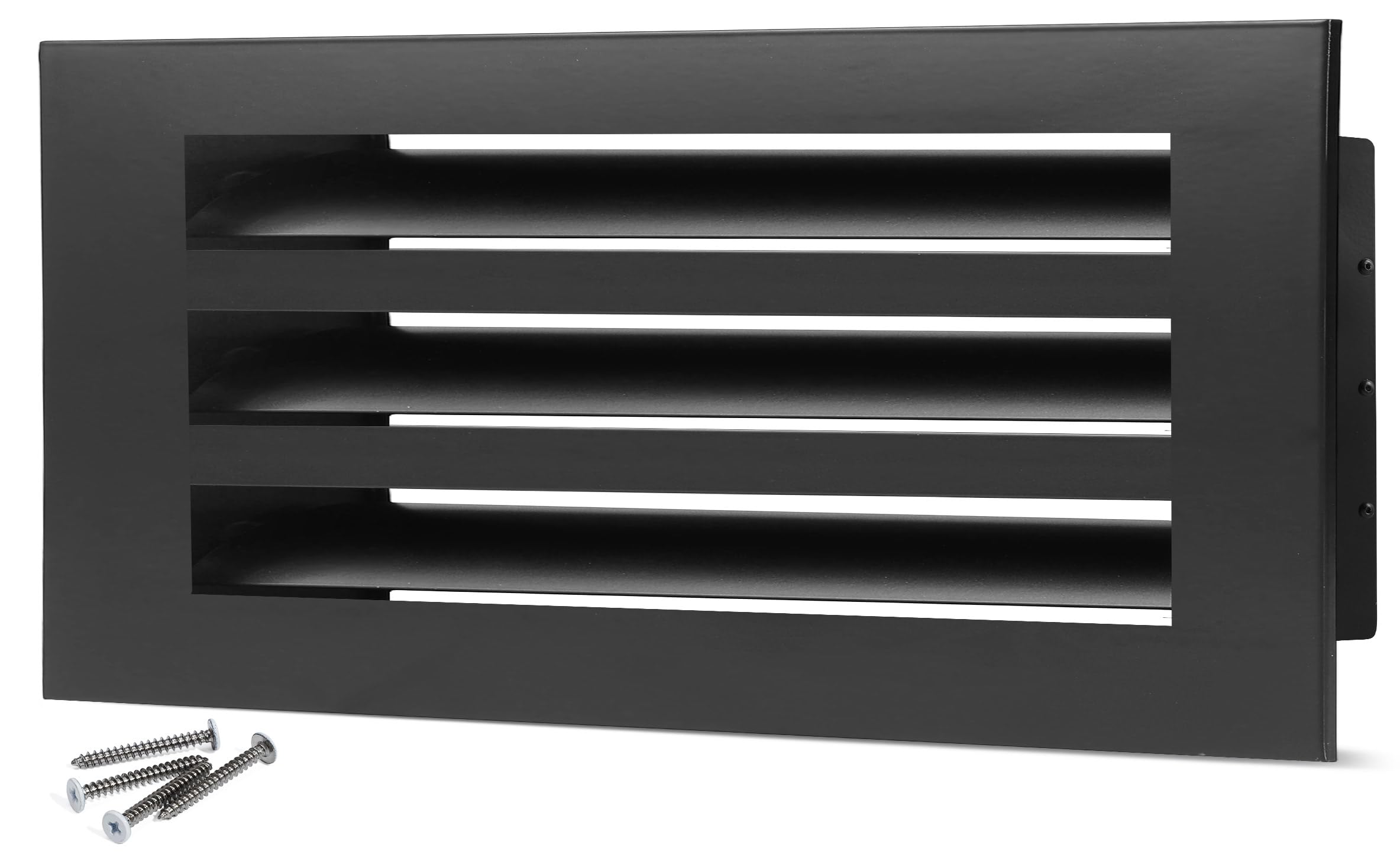 Photo 1 of 12x6 Modern AC Vent Cover – Decorative Air Vent Register Grille, Linear Slot Diffuser, Adjustable Airflow, Quiet Operation, HVAC Vent Cover for Ceiling, Wall & Floor, Black Aluminum Alloy